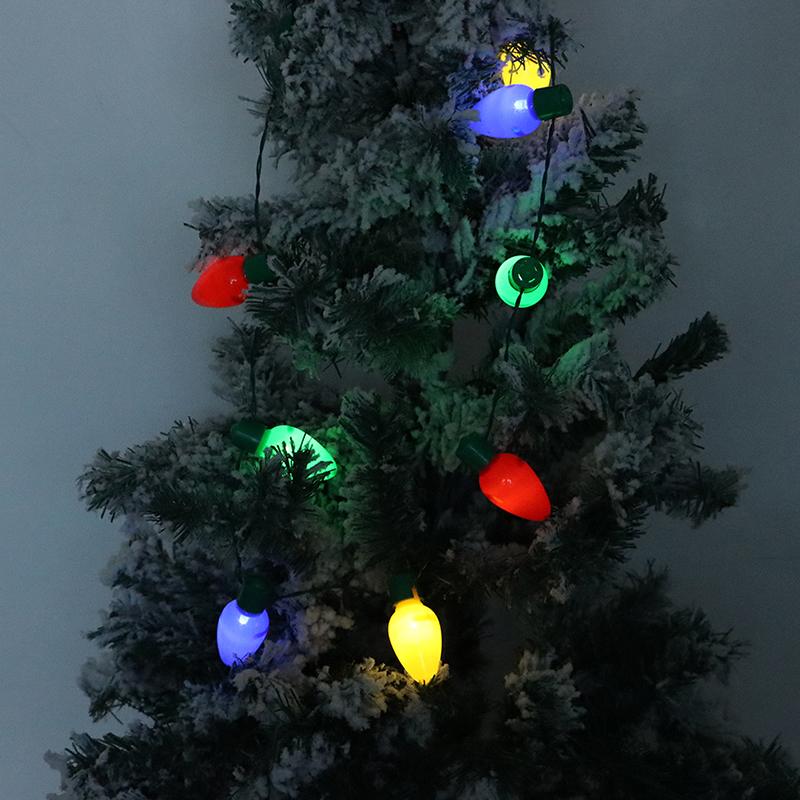Christmas Novelty Led Lights Glowing Christmas Light Bulb Necklace Christmas Decorations For Home Xmas Navidad  Year