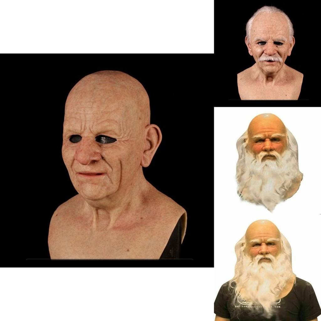 Realistische Latex Alte Mann Gesichtsmaske für Kostümparty Cosplay Kostüm Halloween Hochwertiges Material