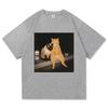 Divertente Gatto Che Fuma Sigaretta Meme Maglietta Moda Abbigliamento Donna Vintage Harajuku Vestiti T-shirt Harajuku Manica Corta Casual