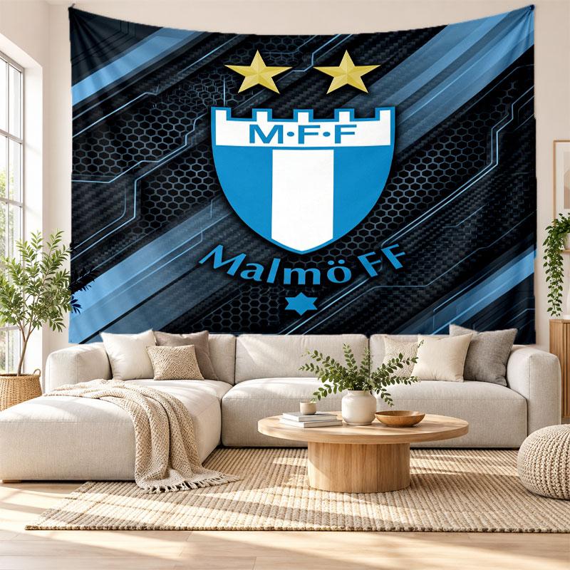 Malmö FF Wall Tapestry, Soft Fabric Wall Hanging, Decorative Backdrop For Bedroom Home Wall Art