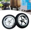 Pneumatic Wheel Trolley Cart Wheel Black 20cm Universal Fit for Shopping Basket on Wheels Wagon and Storage Cart