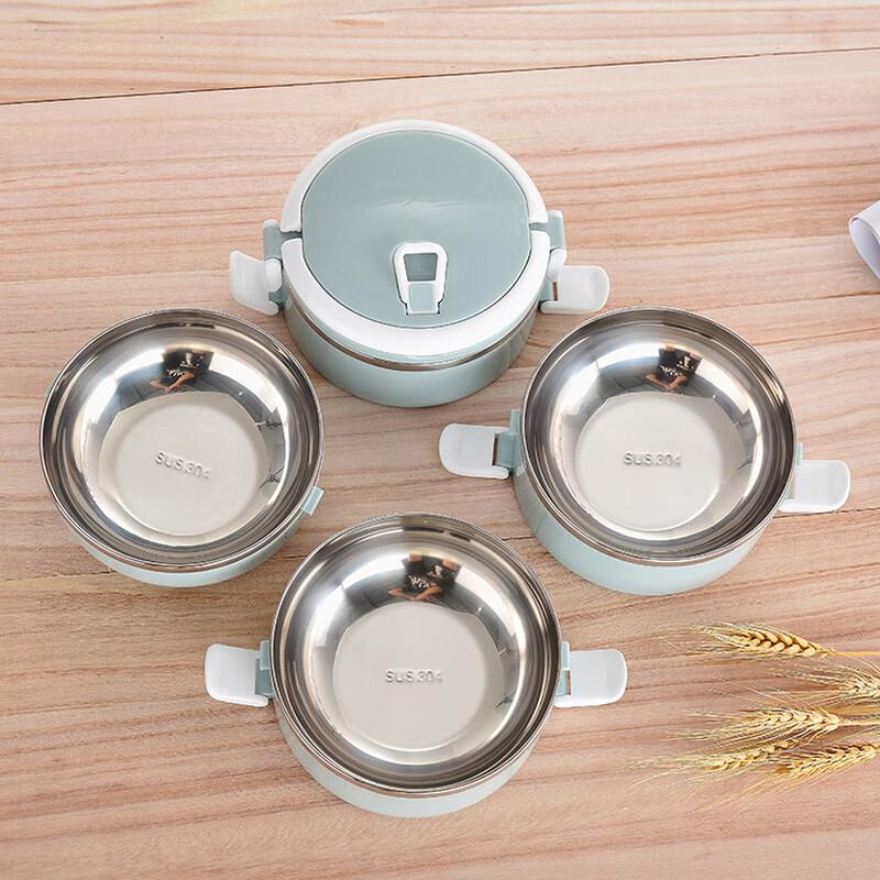 

ZISIZ 304 SS 4-Layer Insulated Lunch Box Set (2-Pack)