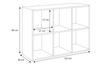 Loni White Bookcase 2x3