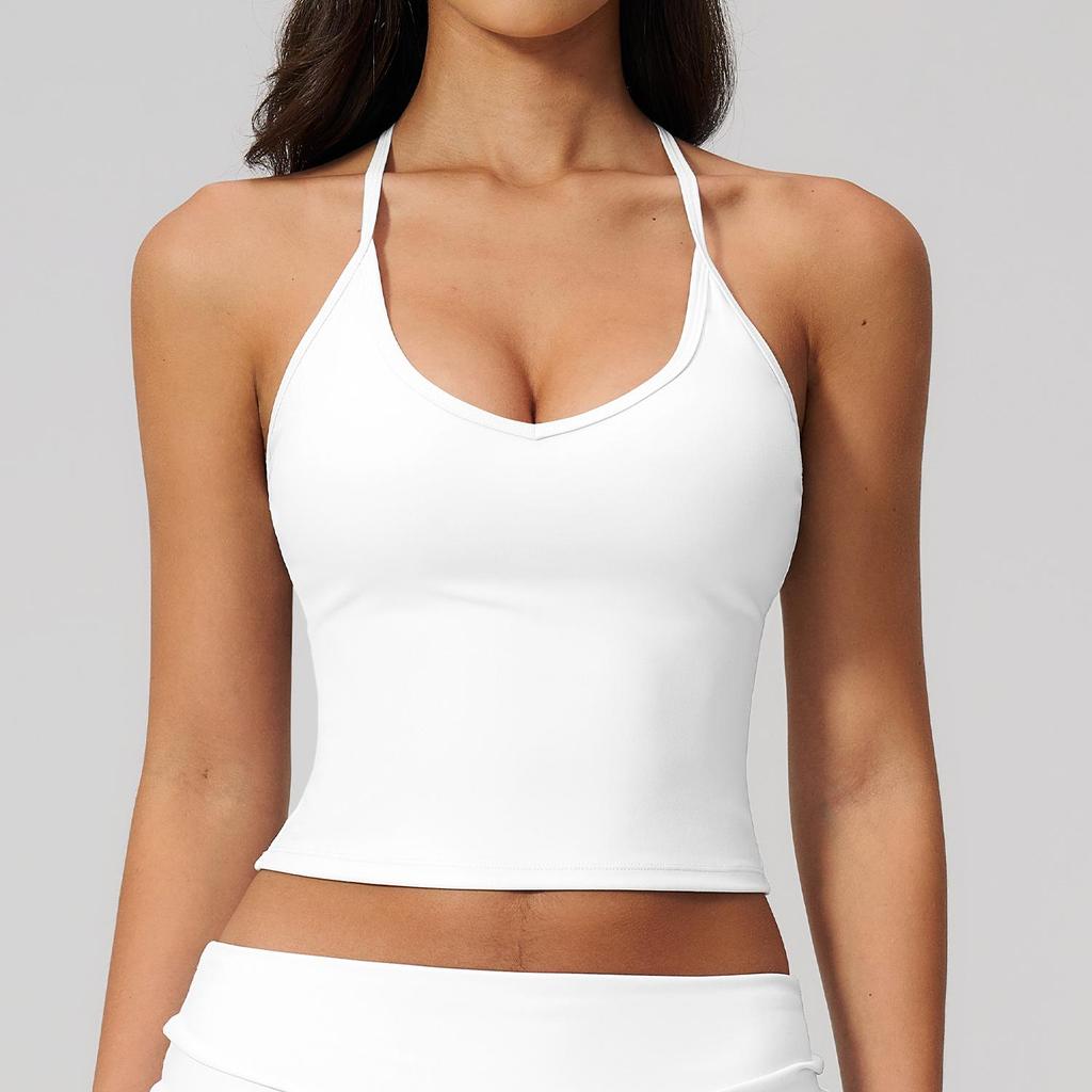 Introducing the Stylish Women's Quick-Dry Yoga Tank Top: Beautiful Design, Perfect for Fitness & Sports.