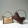 2025 Simple Textured Cowhide Boston Crossbody Bag with Niche Design