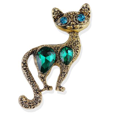 Vintage  Cat Brooches Pin For Women Clothing Coat Jewelry Party Accessories