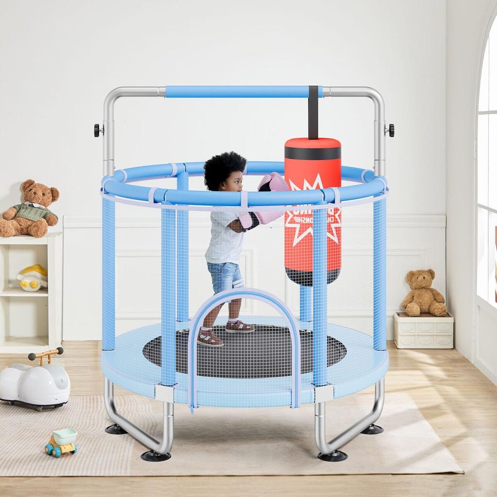 55" Trampolin für Kinder Mini Kleinkind-Trampolin mit Netz Indoor Outdoor