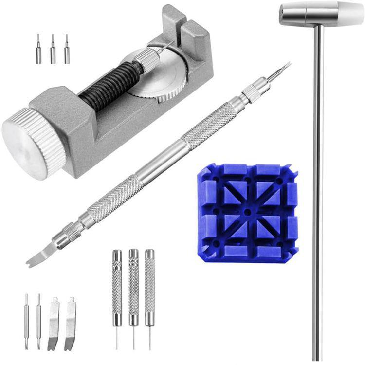 14-Piece Watch Repair Tool Kit: Strap, Spring Bar, and Disassembly Tools