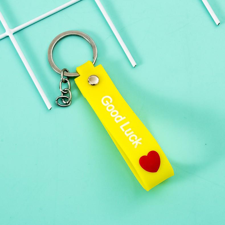 Bonbonfarbe Viel Glück Herz Schlüsselanhänger & Lanyard Anhänger