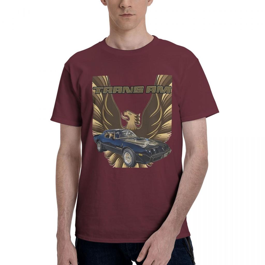 Trans Am 100 Cotton Casual Breathable Confortable Manga Short Sleeve TShirt Mens Shirt