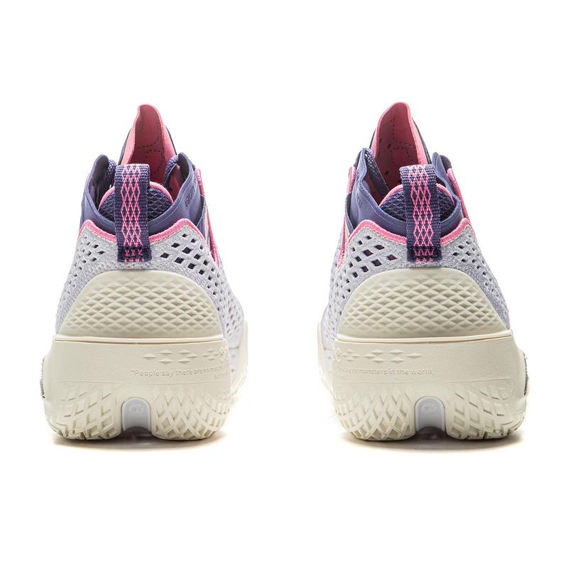 New LiNing BadFive 5 Slip Resistant, Abrasion Resistant, Breathable, Rebound Grip Mid Top Basketball Shoes Men's White ABFV025-9