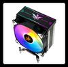 Silent Desktop CPU Cooler with 4 Copper Pipes, 12cm Tower Fan, Colorful LED, and Temperature Control for LGA2011/x79/x99 Sockets.