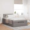 Ottoman Bed with Mattress Taupe 120x200 Cm Fabric