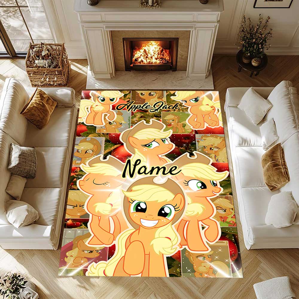 Little Pony (17) Customize your name rug, office chair cushion, home bedroom living room gift.