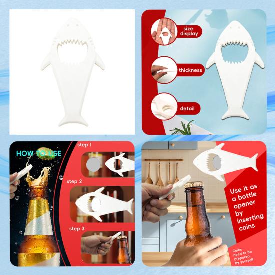 Shark Opener Shape for Refrigerator Portable Bottle Soda Can Opener for