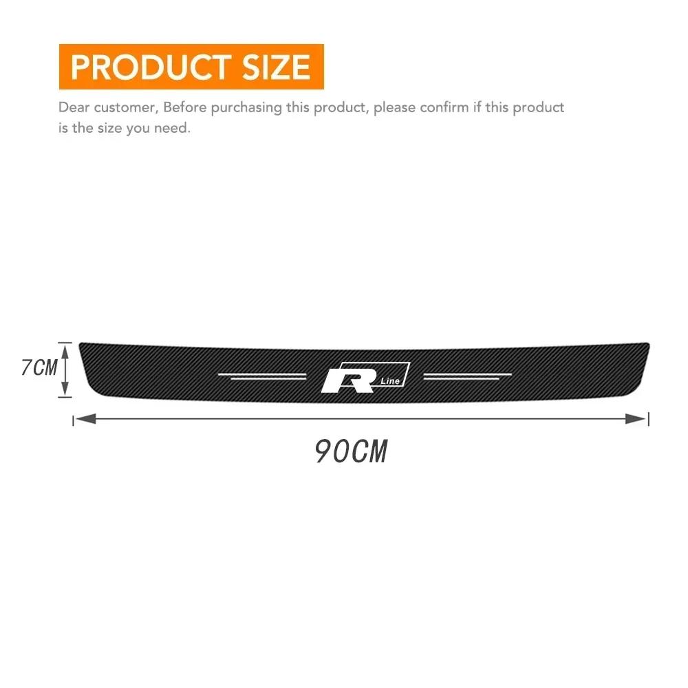 

2026 Hot Sticker Car Threshold Door Sill Stickers Trunk Bumper Scratch Strips for Volkswagen VW Rline R Line Polo Touran Tiguan
