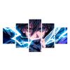 5 Panels Canvas Wall Arts Poster Painting Japanese Anime Sasuke Picture Prints Home Decor Living Room Bedroom Mural Framework