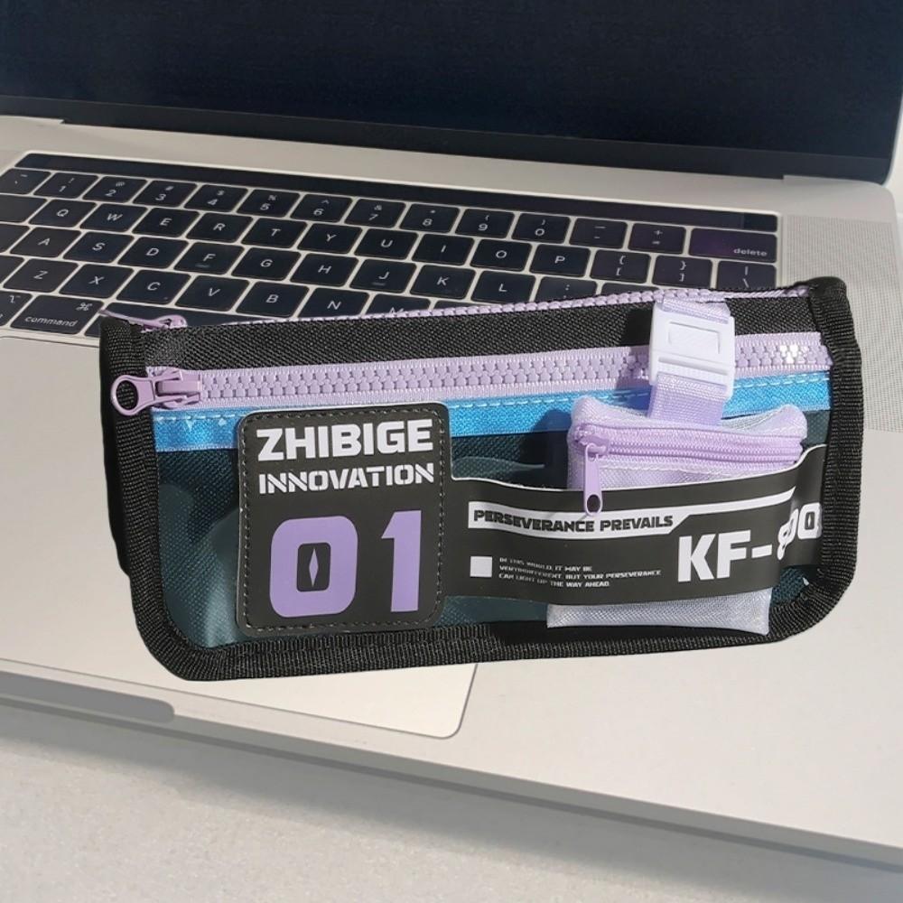 English Alphabet Racing Car Pen Bag Double-layer Pencil Pouch Letters Stationery Bag Boys Men