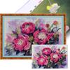 Flower Printed Cross Stitch Kit DIY 14CT Thread Art Needlework Home Wall Decor