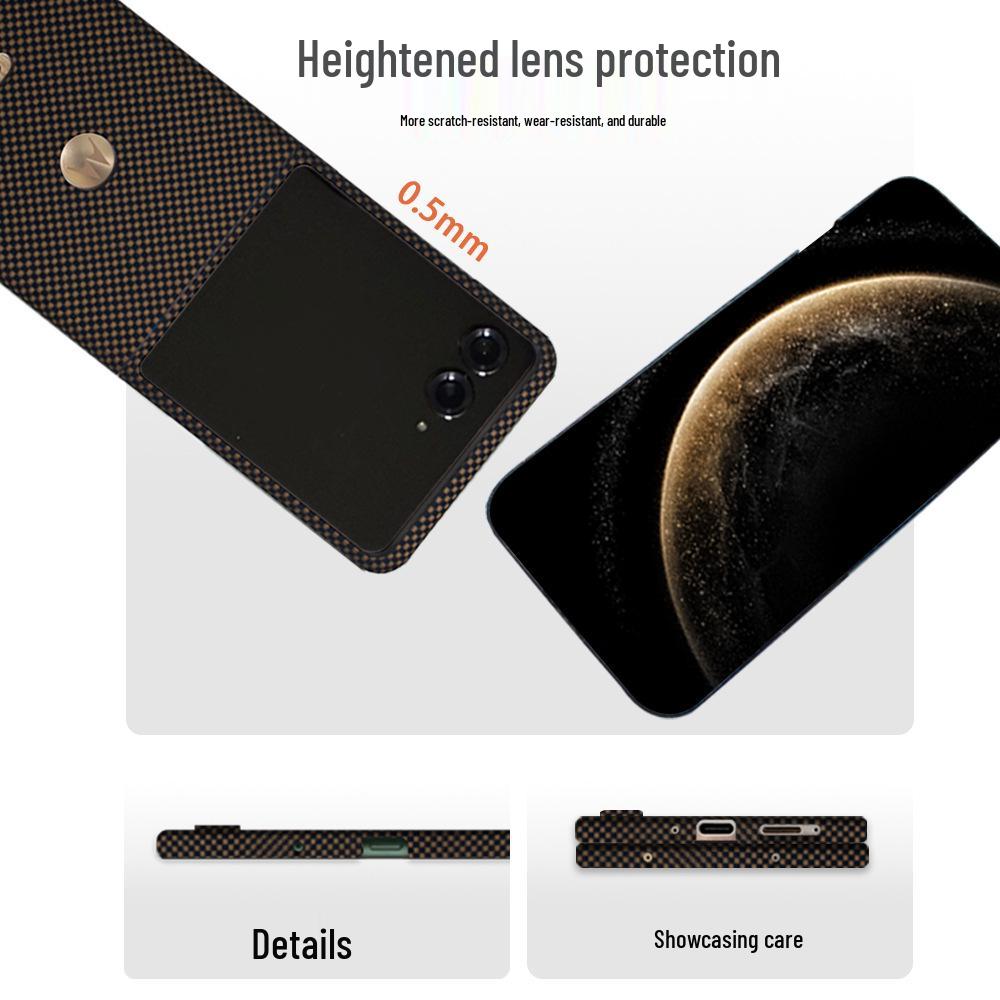 Kevlar Magnetic Phone Case for Moto60u/50u/50/40u - Lightweight Aramid Fiber Protection