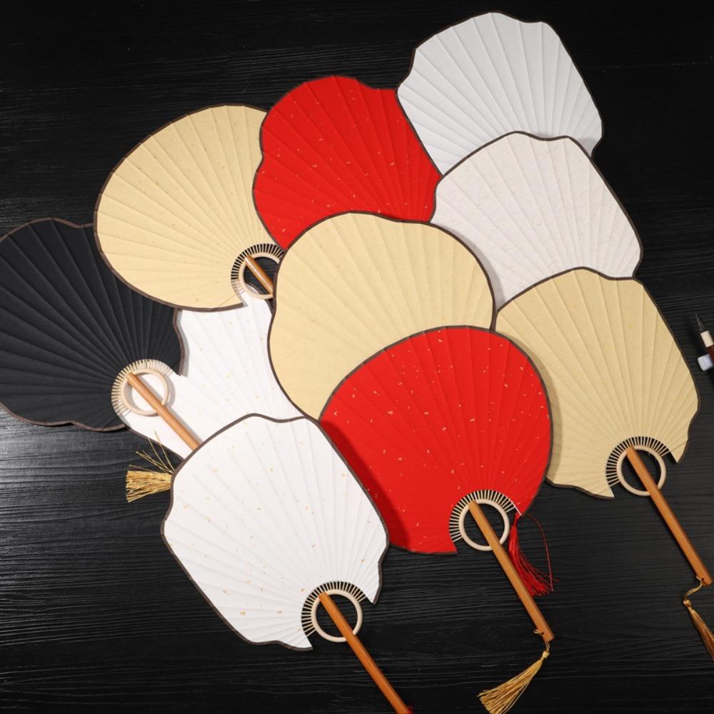 Exquisite DIY Xuan Paper Fan Vintage Round Fan Creative Chinese Style DIY Fan  Home