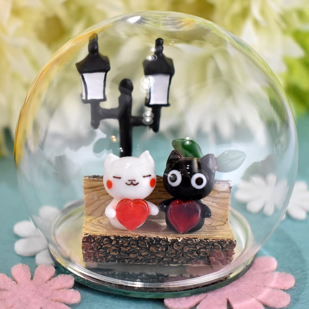 Fourcart Cute Handmade Glass Crafts [Bean Dome] Medium, Width: 55mm x Set of 6