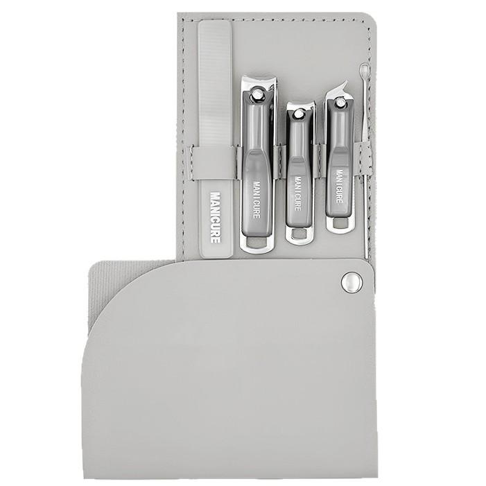 5-teiliges Maniküre-Set aus Edelstahl mit drehbarem Etui