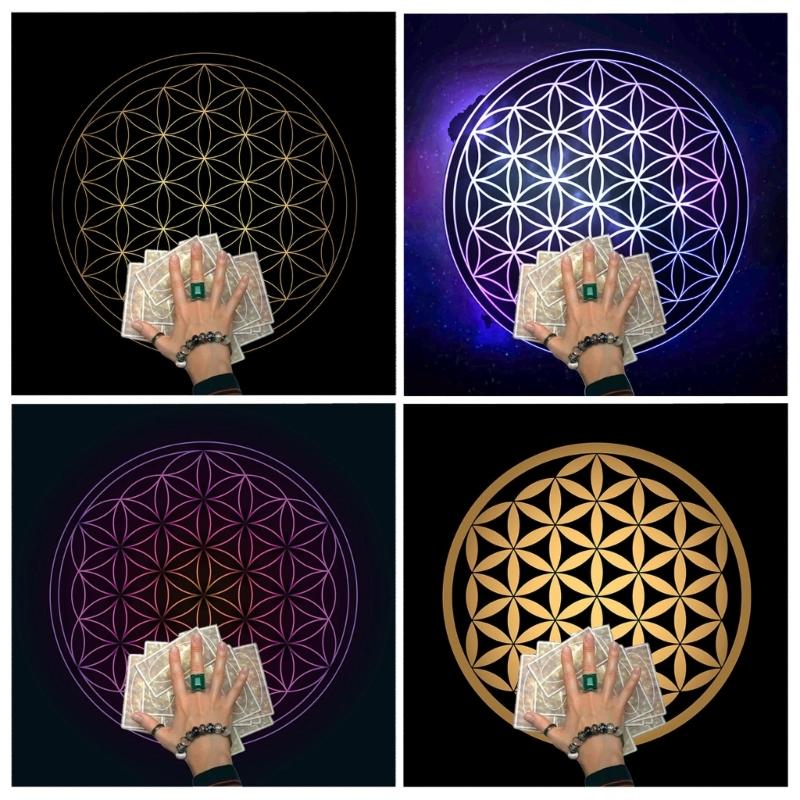 Tarot Card Tablecloth Altar Tarot Cloth Divination Card Table Cloth Square Flannel Table Cover Decorations 50/60/75cm