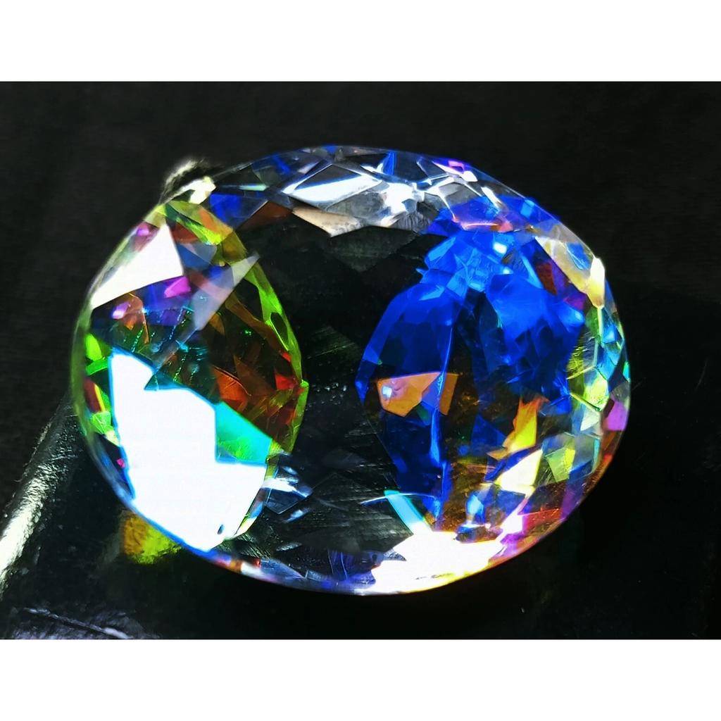 Fabulous Mystic Topaz Rainbow Color Natural Oval 20.90 Ct Certified Gemstone