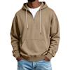 Men's Color Half-Zip Hooded Sweatshirt Casual Winter Pullover