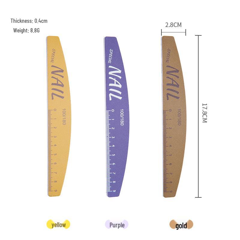 Dual-sided Gray Sand Nail File for Professional Nail Care, Polishing and Shaping - Essential Nail Tool for Perfect Manicure.
