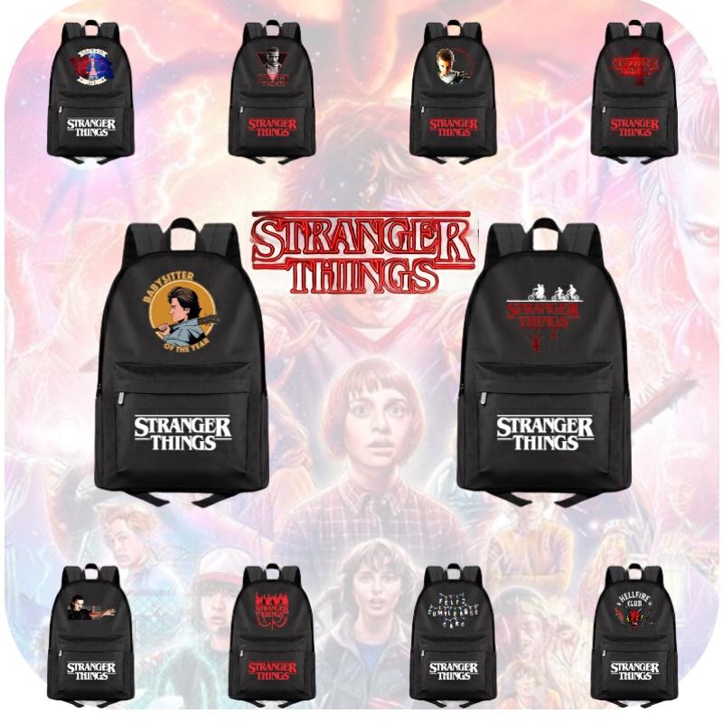 Stranger Things 4 Canvas Backpack With Large Capacity Fashionable And Durable Ideal For Students