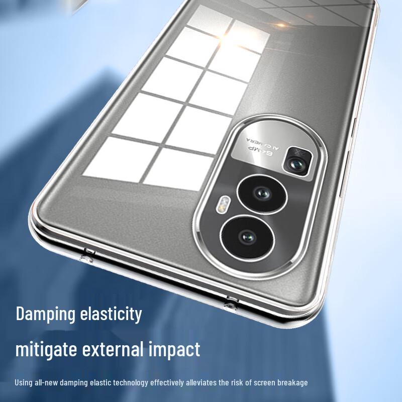 KOOLIFE OPPO Transparent Soft TPU Phone Case with Full Lens Protection