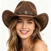 Europe, America and the West Cowboy Hat Retro Bull Head Accessories Ethnic Style Jazz Hat Top Hat Deerskin Velvet Riding Hat