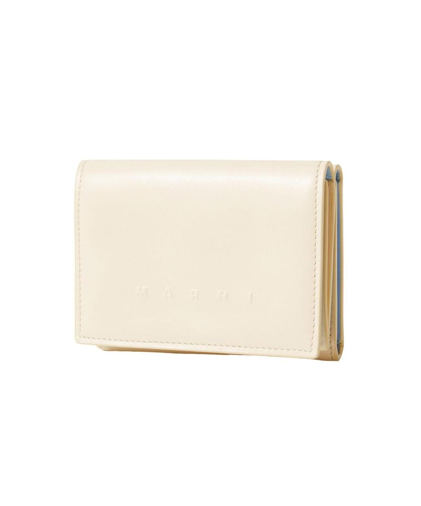 Marni PFMO0105Q0P5298 Raised Ivory Wallet Tri-fold [Used]