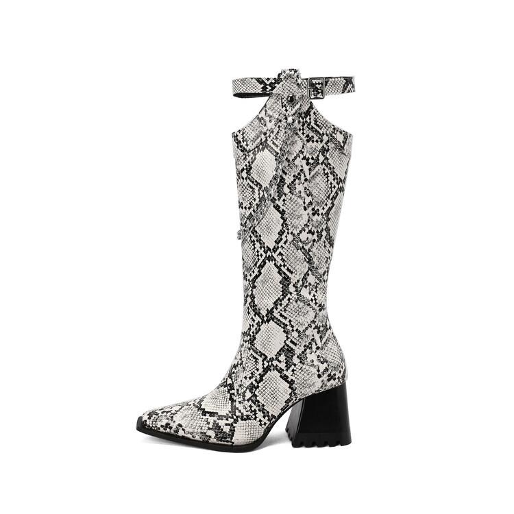 Autumn high boots color women's boots metal chain  40-48