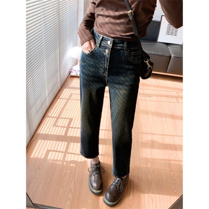 Minghai Women s High-Waisted Stretch Slim Jeans: 2026 Spring Petite Cigarette Pants S