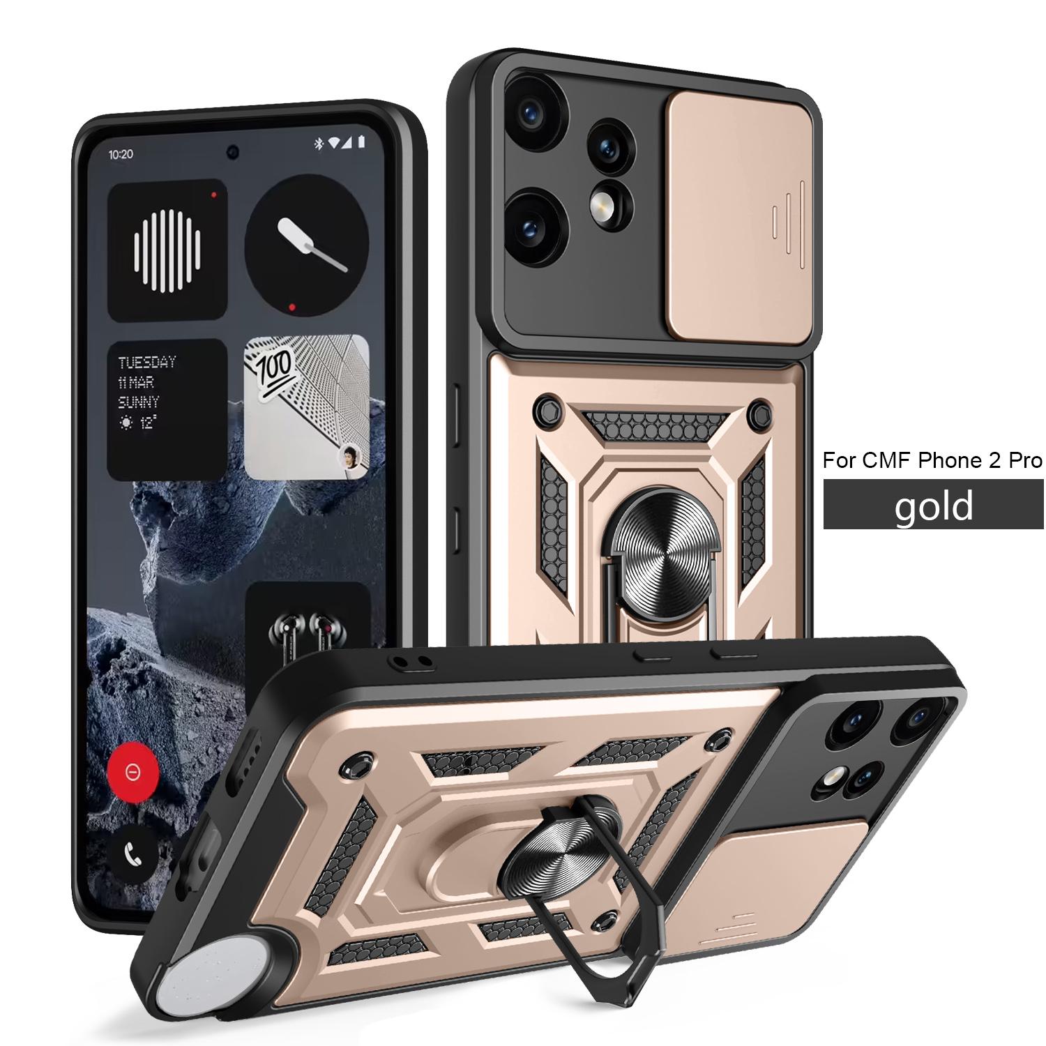 

For Nothing CMF Phone 2 Pro Case Nothing CMF Phone 1 Cover Magnetic Ring Holder Armor Phone Case Slide Camera Protect Back Cover Nothing CMF Phone 2 Pro