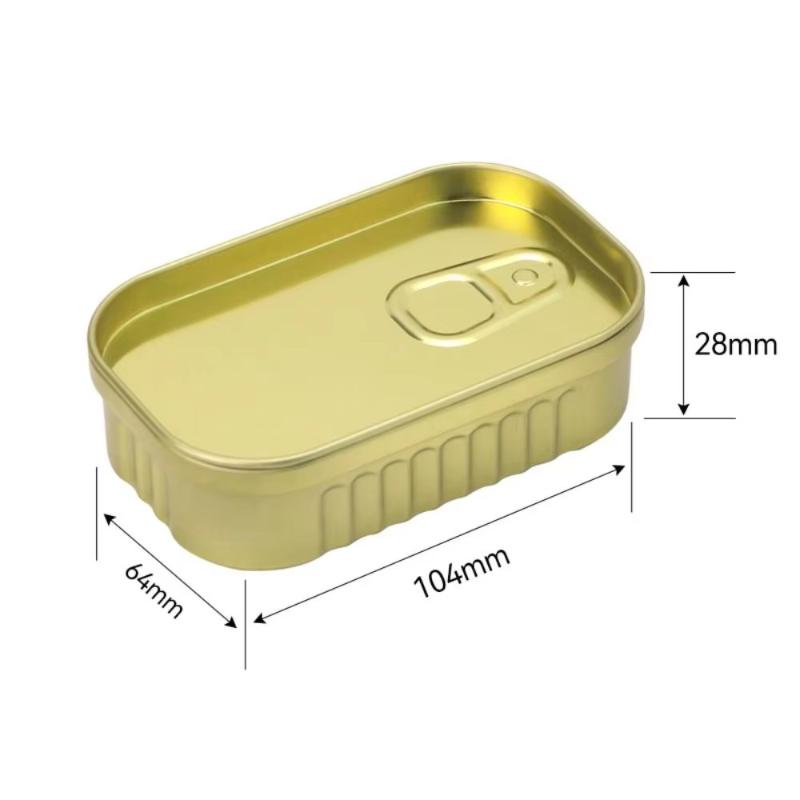 Sardinendosenförmige Aufbewahrungsblechdose Tragbar Metallmaterial Versiegelter Behälter Mit Deckel Zum Aufbewahren Kleiner Gegenstände Haushaltswaren