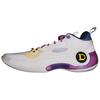 Li Ning WOW 10 Abrasion Resistant Abrasion Resistant Low top Basketball Shoes Men's White Purple PE Version ABAS083-10
