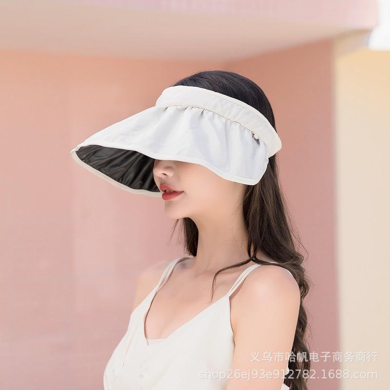 

Summer Women s UV Visor Hat, Black Lining Bucket Sun Cap, Convertible Shell Hat with Headband, Face Cover 55-58