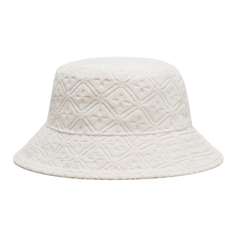 lululemon Terry Jacquard retro soft wicking performance bucket hat men and women same style couple style light ivory white LU9DHES