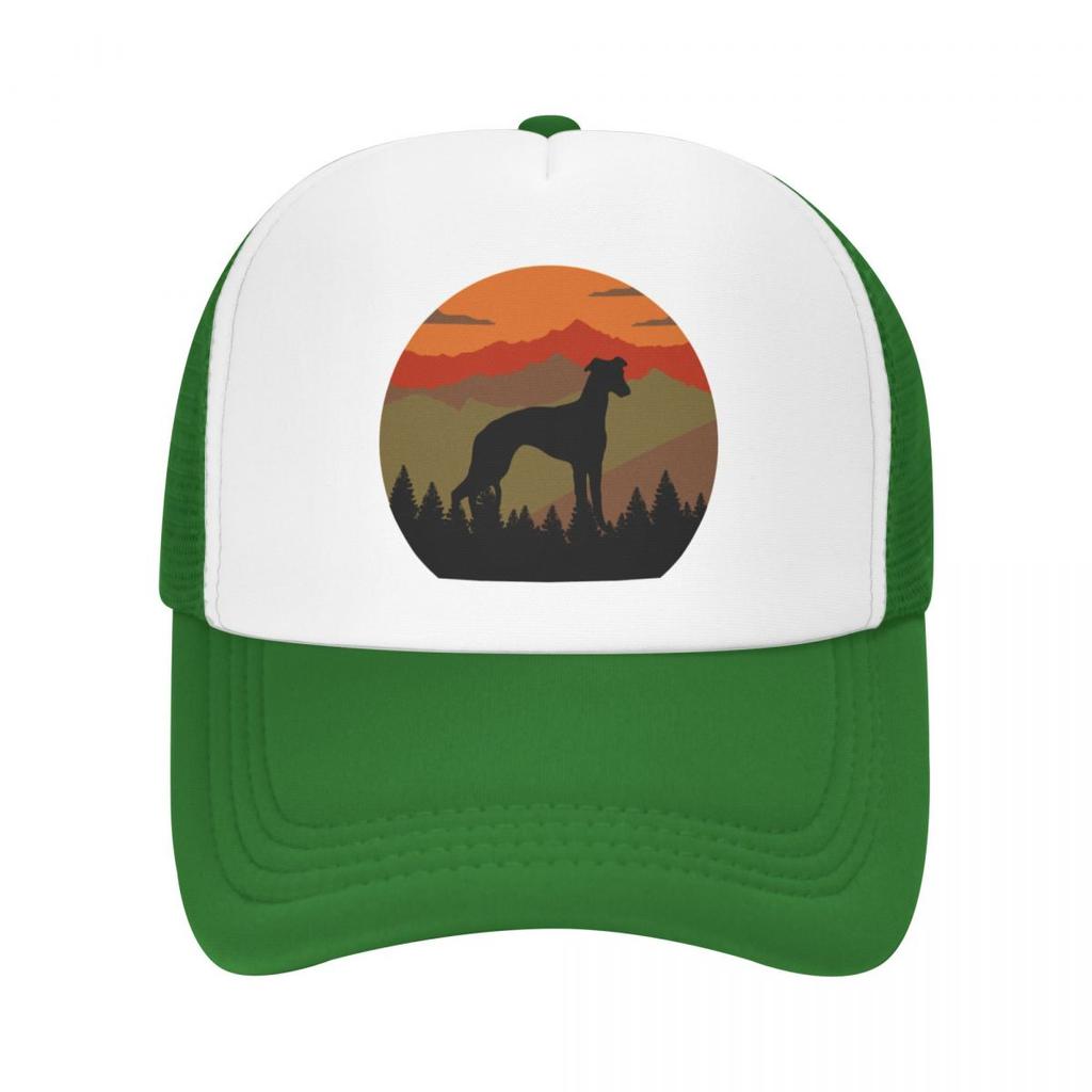 Vintage Sky Mountains Country Wilderness Whippet Dog Gift Baseball Cap Fashionable Derby Hat Hats Man Women'S