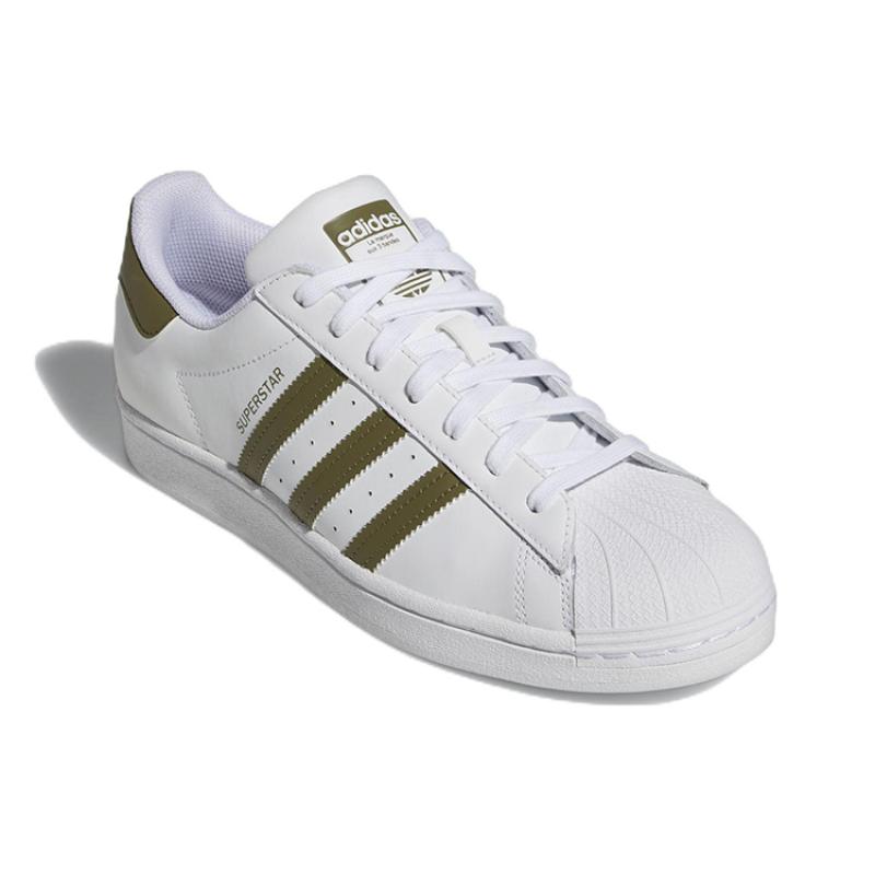 Adidas Superstar 'White Focus Olive' Sneakers HP5501