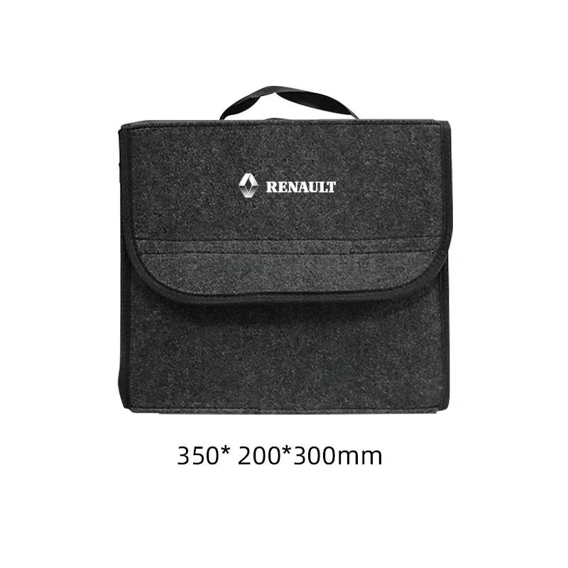 2026 Hot For Renault Hub Caps Felt Car Trunk Bag Folding Storage Non Slip Organizer Tool Case For Renault Clio Captur Megane 2 K