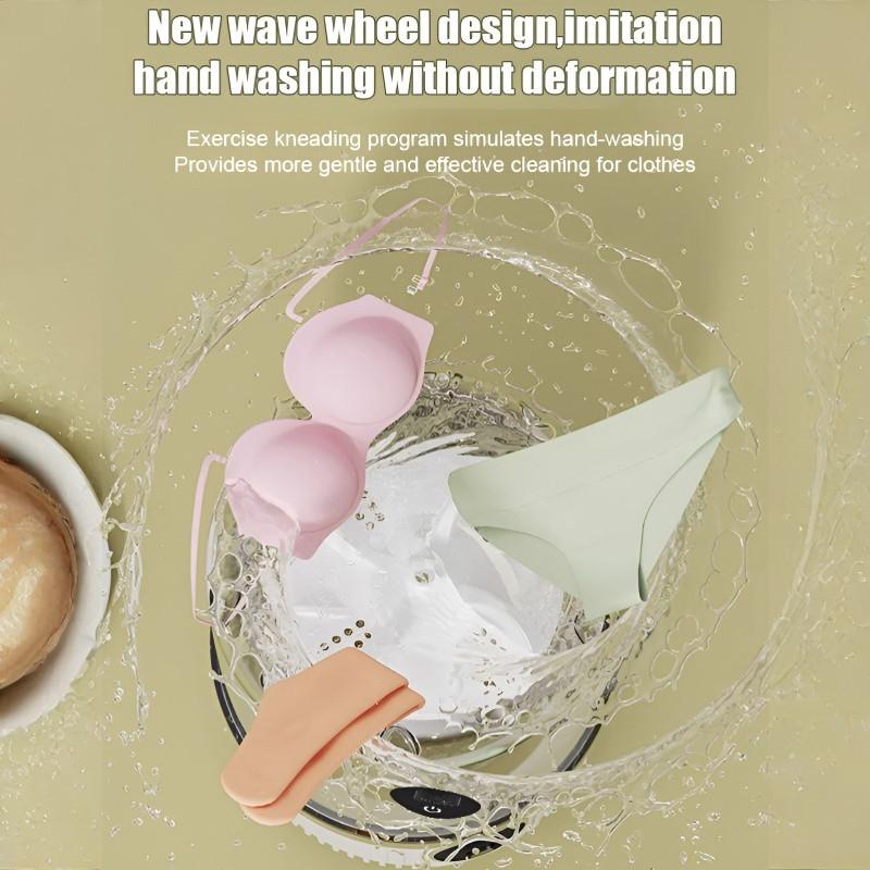 Portable Mini Electric Washer Small Travel Quickwashing Underwear Washing Machine Intelligent Identification Laundry Equipment