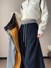 Autumn Winter New Style Fleece Thick High Waist Knife Leg Pants Women Wide Leg Casual Pants