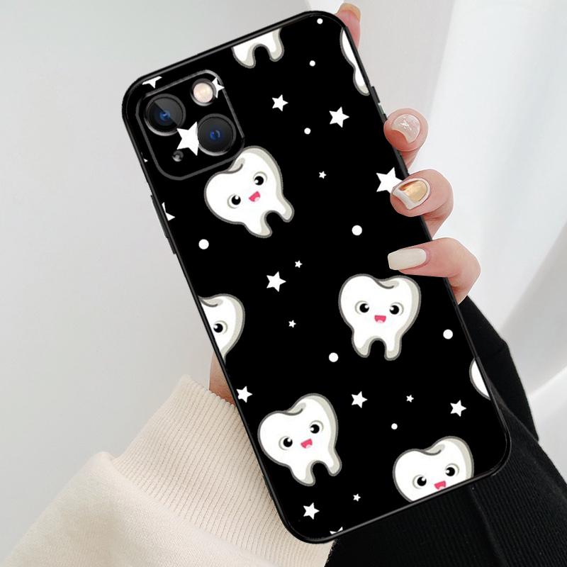 Cute Tooth Dentist Phone Case For iPhone 17 Pro Max 16 15 14 11 12 13 Pro Max mini 15 16 Plus 16e 17 Air Cover