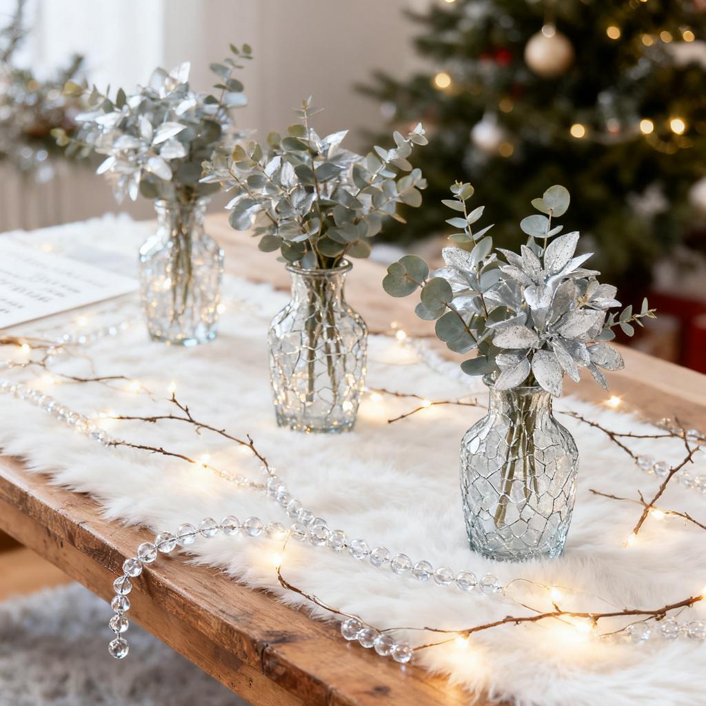 Artificial Flowers Plants Golden Pines Home Room Christmas Tree Wedding Garland Decor Bridal Accessories Clearance Craft Flowers