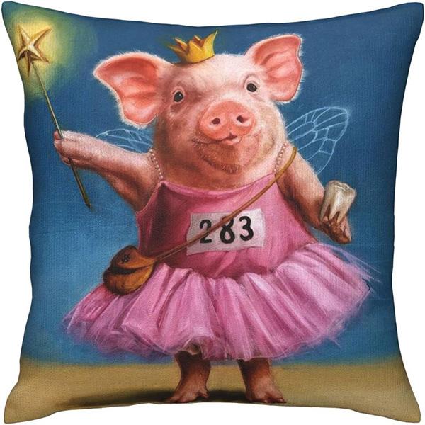 Creative Cartoon Cute Animal Print Linen Pillow Case Home Sofa Car Decoration Pillow